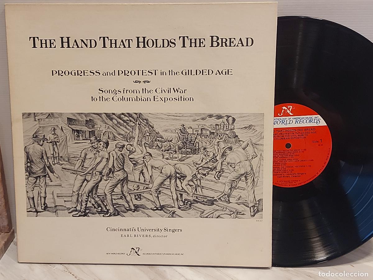 Discos de vinilo: THE HAND THAT HOLDS THE BREAD | NEW WORLD RECORDS NW 267 | LP GATEFOLD FOLK USA