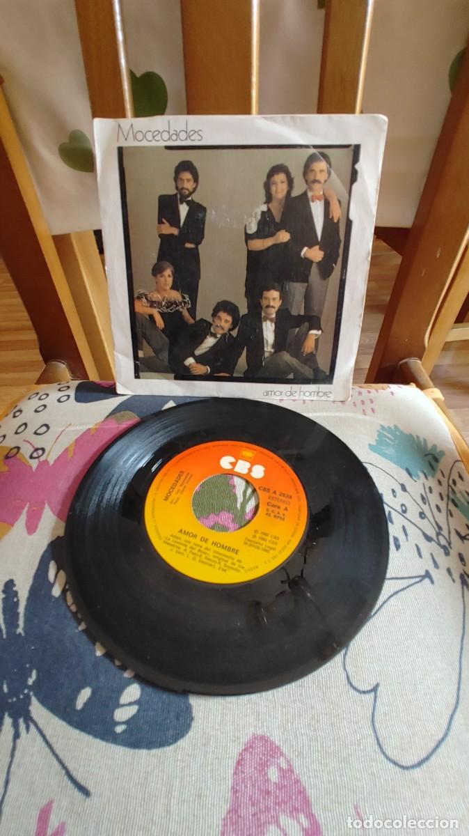 Discos de vinilo: MOCEDADES-SINGLE AMOR DE HOMBRE - Foto 1