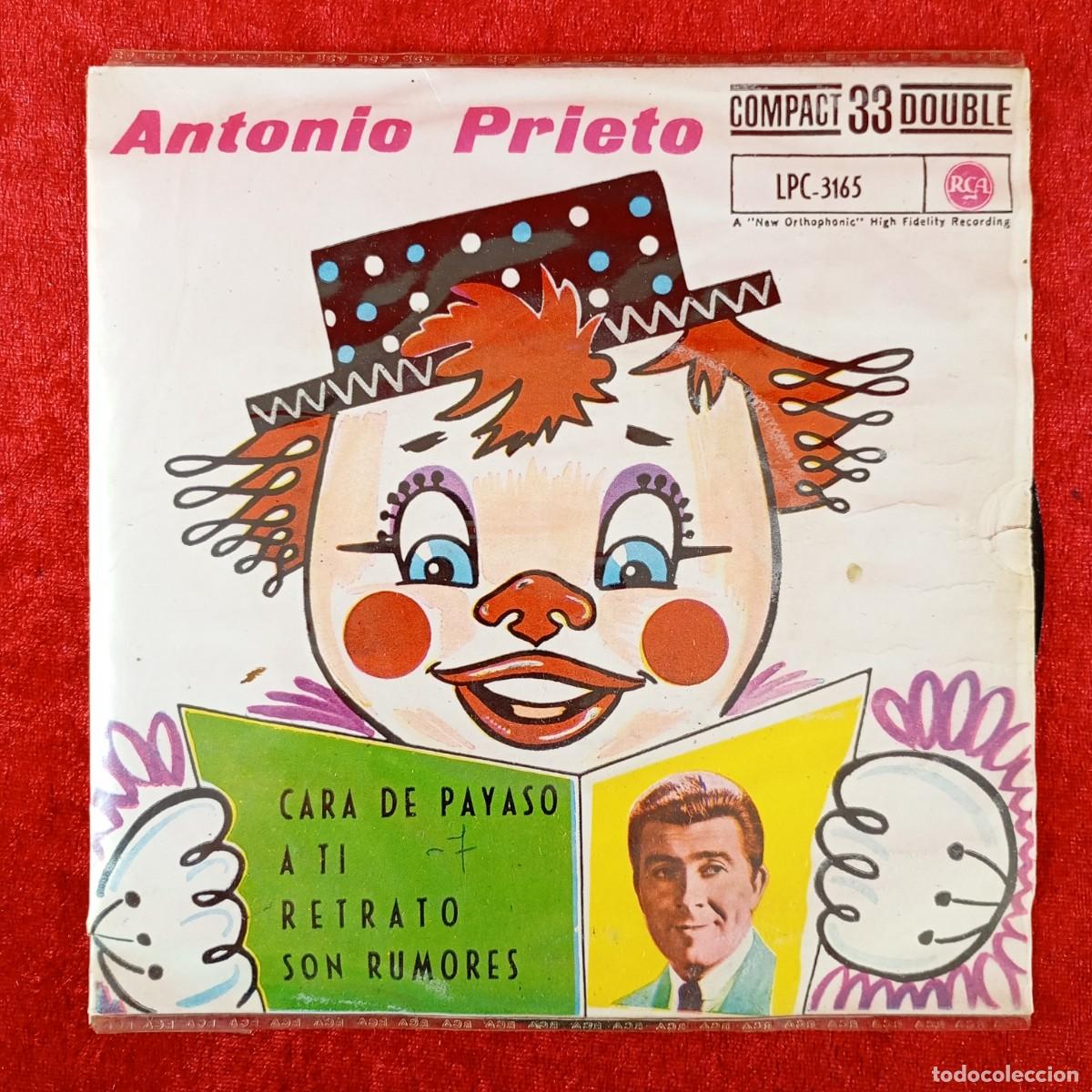Discos de vinilo: ANTONIO PRIETO - CARA DE PAYASO, A TI - SINGLE VINILO - DISCO - LPC-3165 / 57