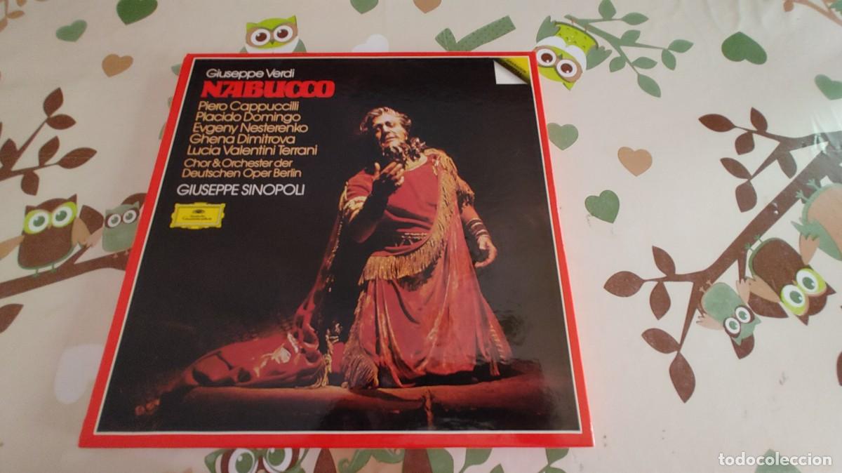 Discos de vinilo: NABUCCO-CAJA BOX 3 LPS CON LIBRETO-NUEVO