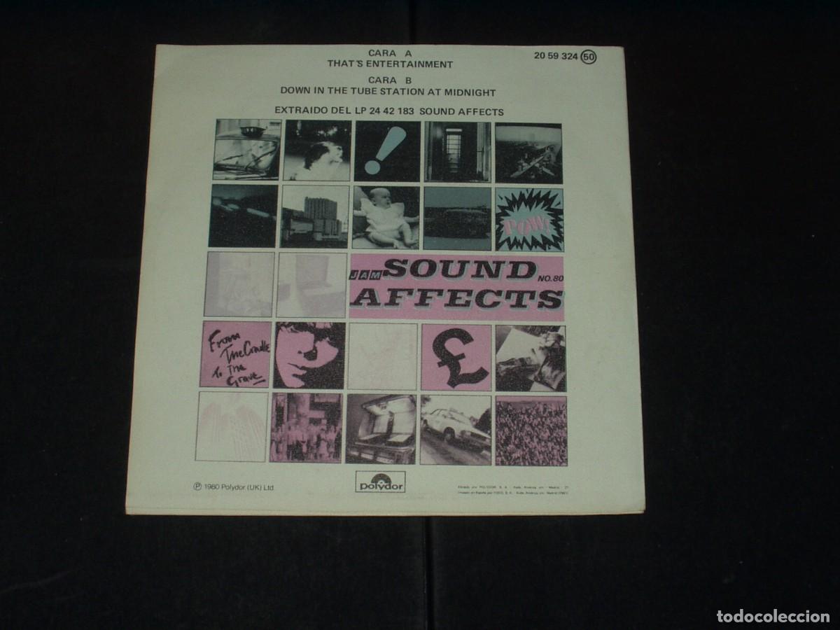 Discos de vinilo: JAM SINGLE THATS ENTERTAINMENT - Foto 2