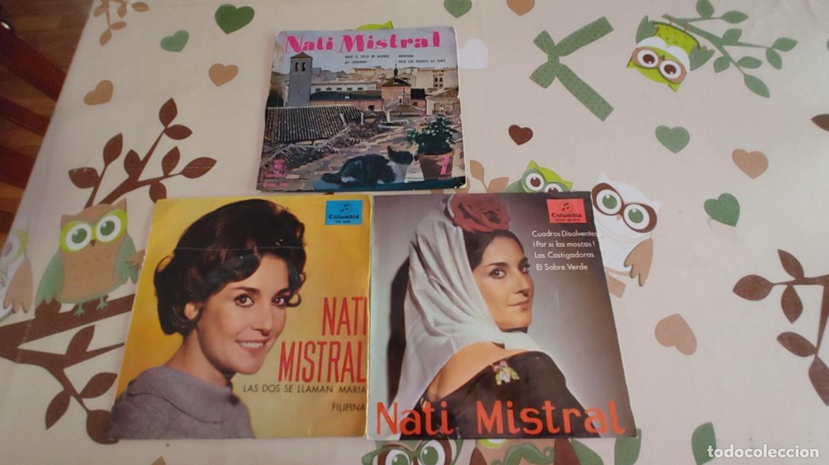 Discos de vinilo: NATI MISTRAL-LOTE DE 3 EPS