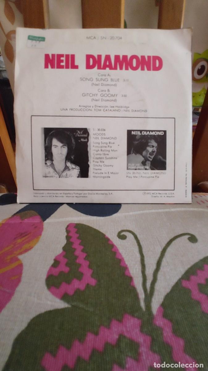 Discos de vinilo: NEIL DIAMOND-SINGLE SONG SONG BLUE - Foto 2