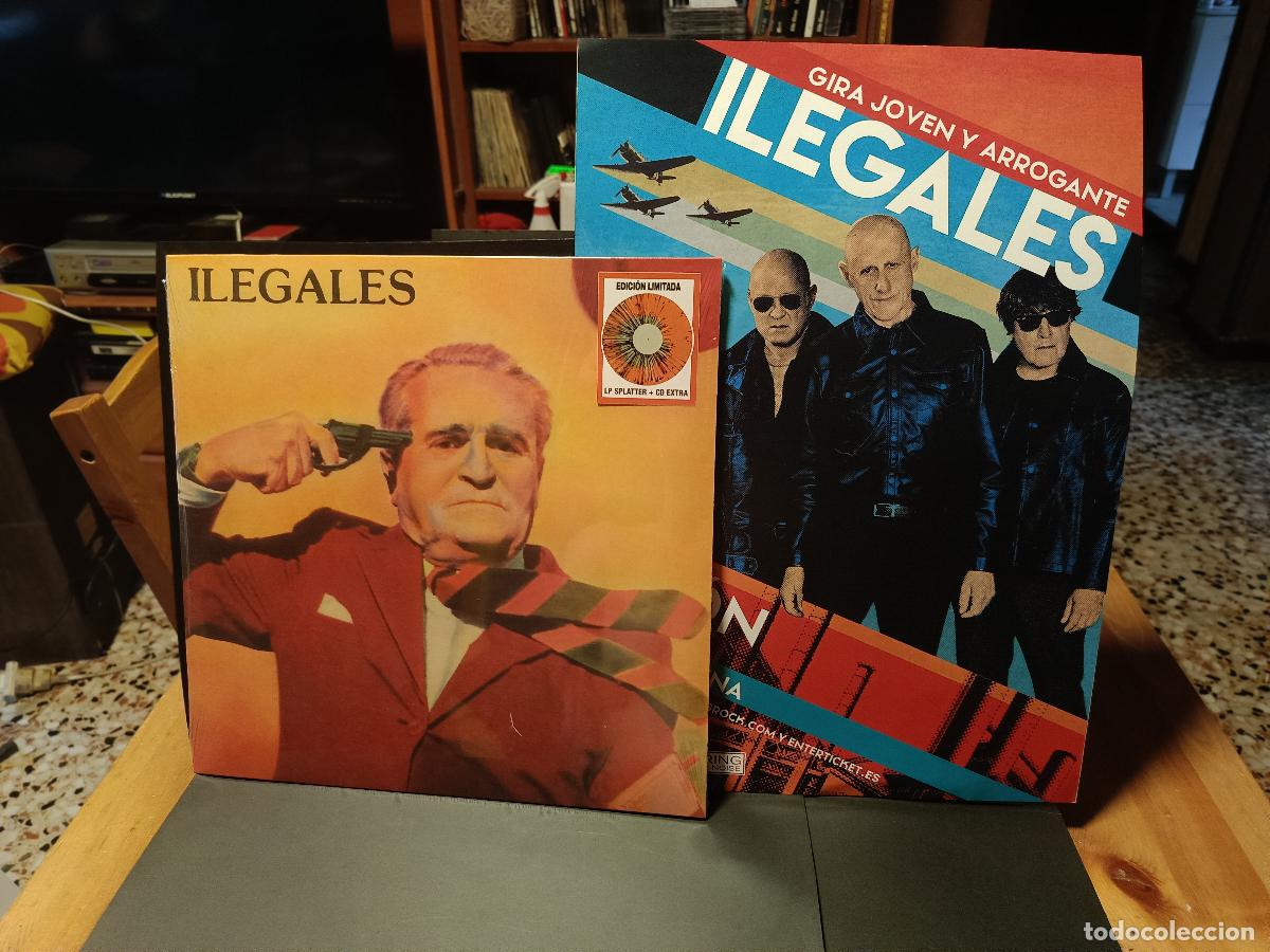 Discos de vinilo: LP ILEGALES EDICION LIMITADA COLORES + CD EXTRA + CARTEL GIRA JOVEN Y ARROGANTE PRECINTADO PEPETO