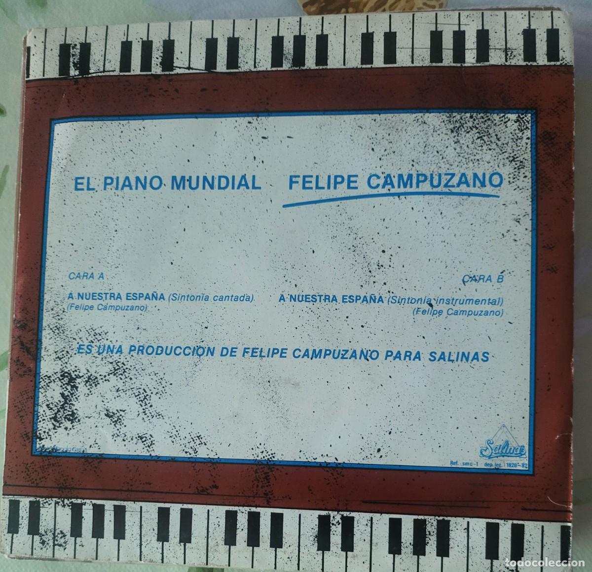 Discos de vinilo: Felipe Campuzano single sello Salinas editado en Espa&ntilde;a... - Foto 2