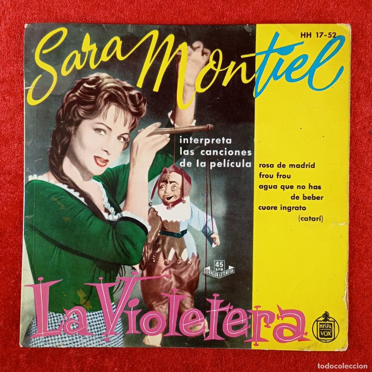 Discos de vinilo: SARA MONTIEL - LA VIOLETERA - ROSA DE MADRID, FROU FROU - SINGLE VINILO - DISCO - HH 1752 / 91