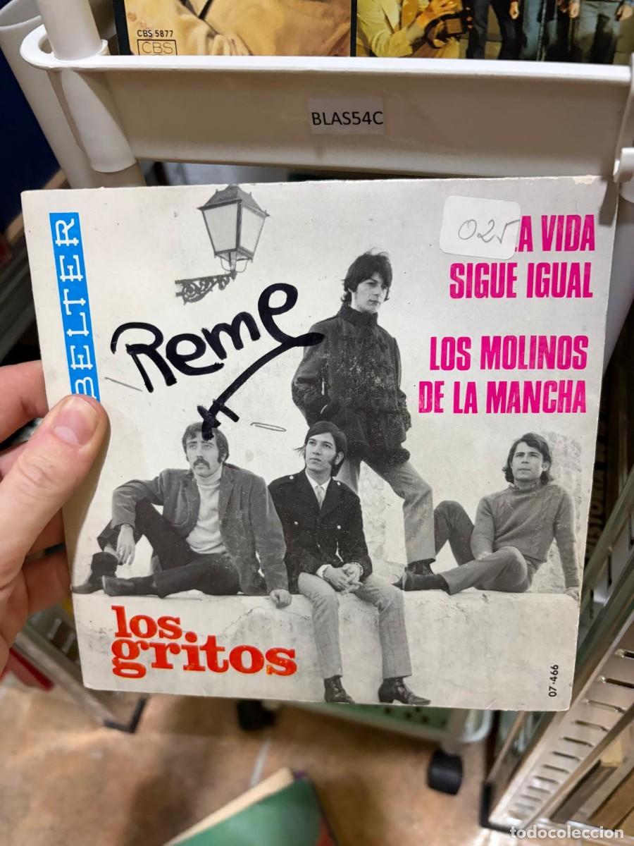 Discos de vinilo: BLAS54C &ndash; Los Gritos &ndash; La vida sigue igual / Los molinos de la Mancha disco vinilo