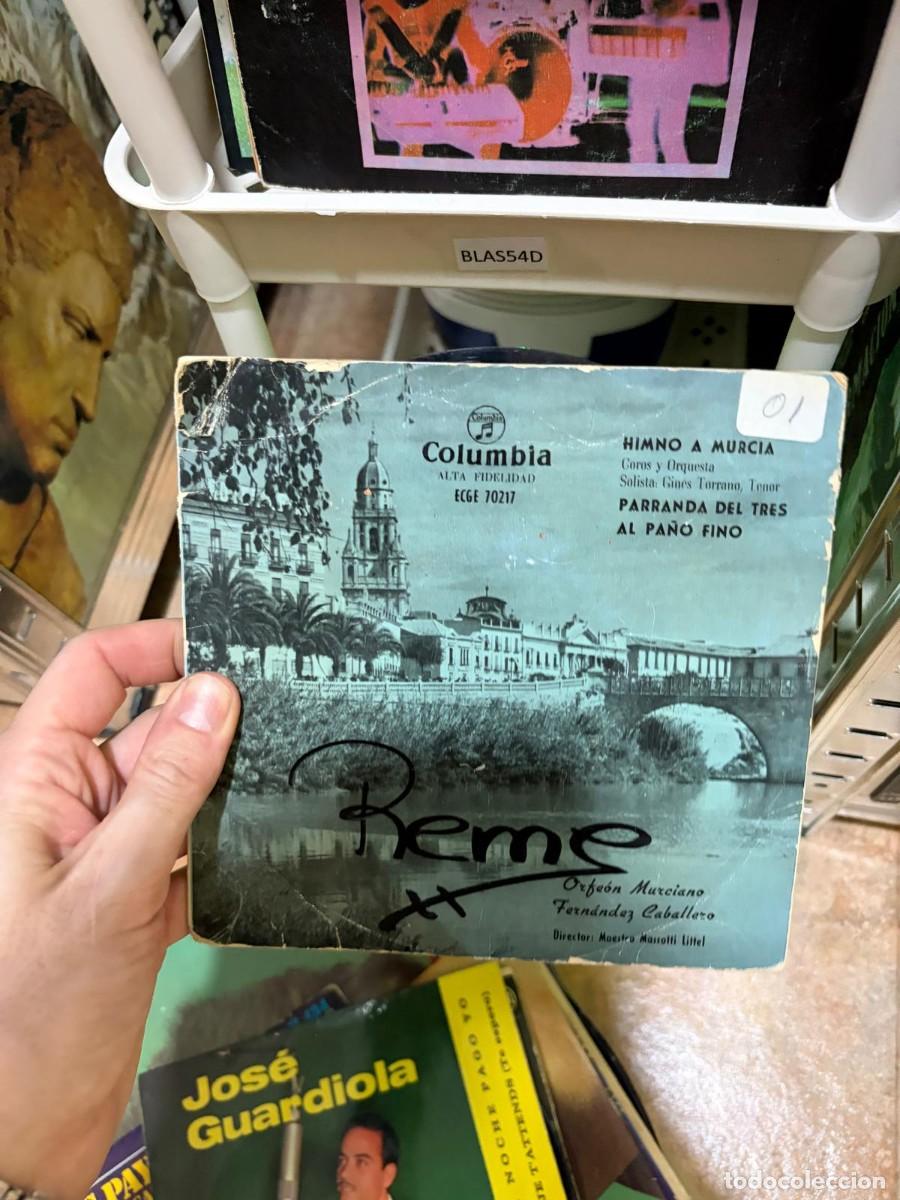 Discos de vinilo: BLAS54D Orfe&oacute;n Murciano Fern&aacute;ndez Caballero Himno a Murcia / Parranda del Tres / Al Pa&ntilde;o Fino disco