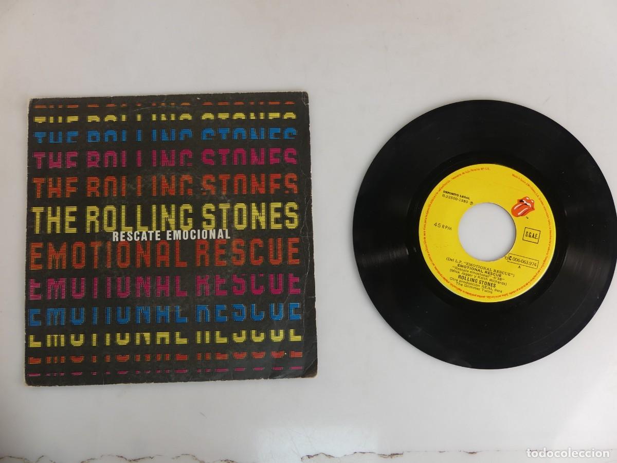 Discos de vinil: SINGLE The Rolling Stones &ndash; Emotional Rescue = Rescate Emocional