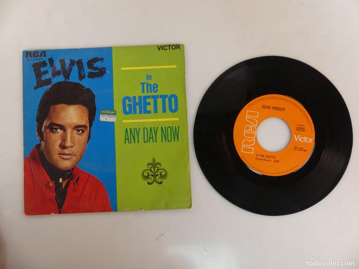 Discos de vinilo: SINGLE Elvis &ndash; In The Ghetto / Any Day Now