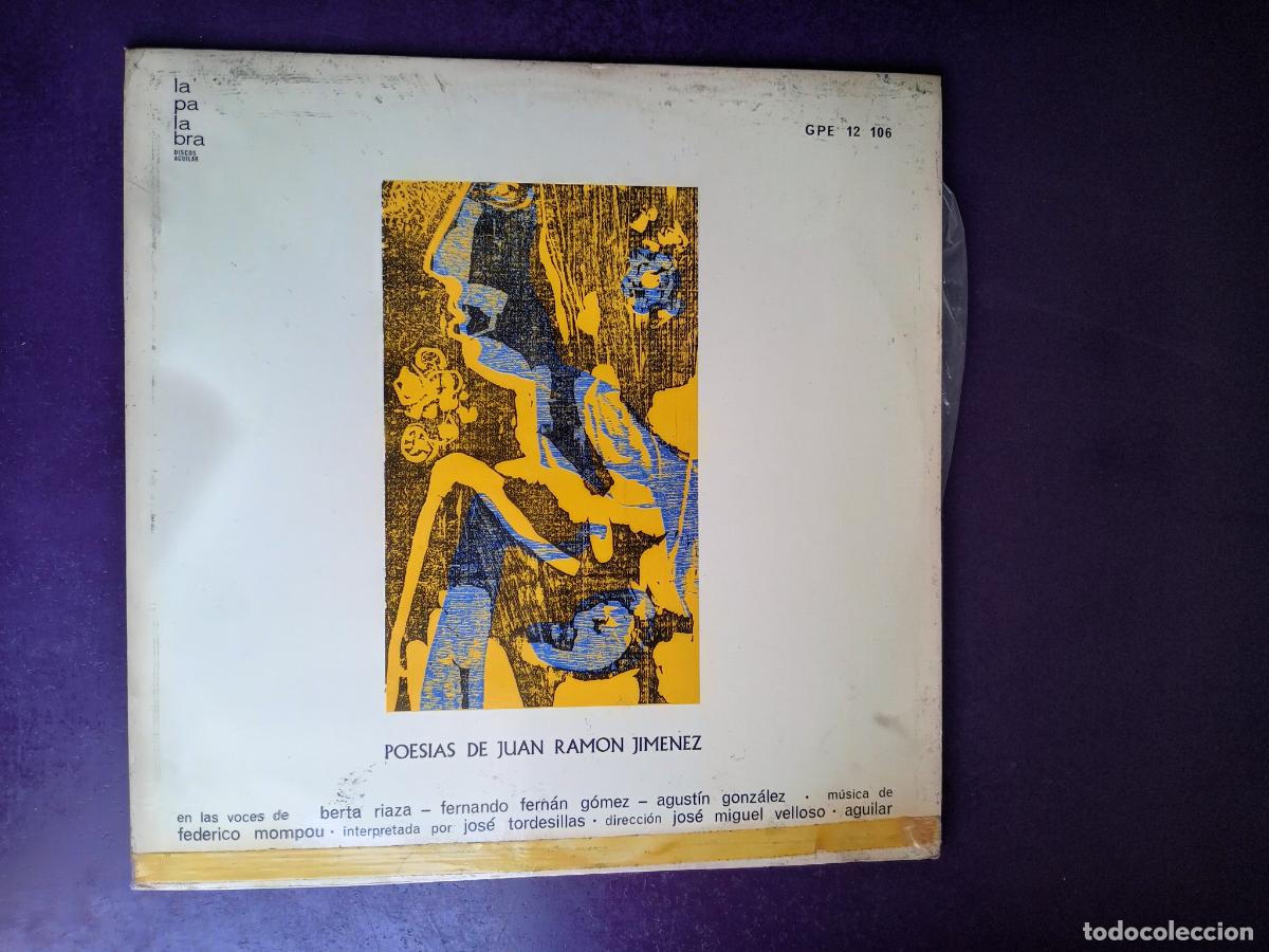 Discos de vinilo: Poesias De Juan Ramon Jimenez - LP AGUILAR 1965 - FERNANDO FERNAN GOMEZ, BERTA RIAZA, MUSICA MOMPOU