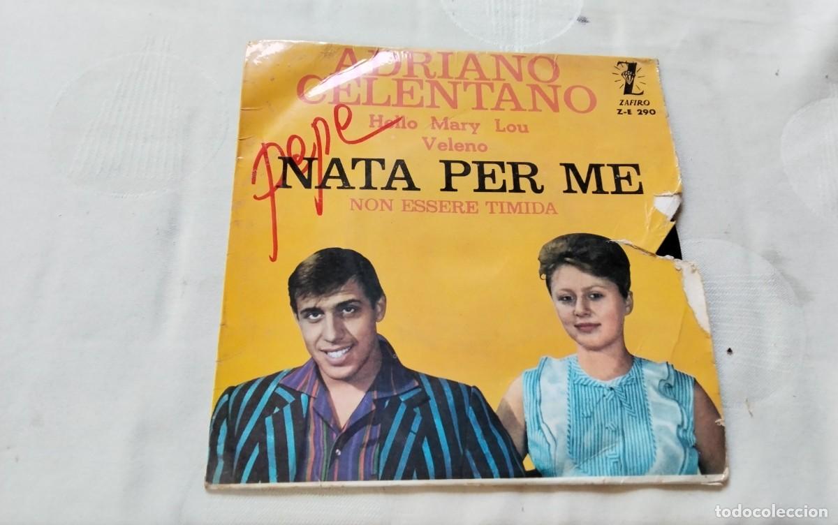 Discos de vinilo: DISCO SINGLE DE VINILO DE ADRIANO CELENTANO &rdquo;NATA PER ME&rdquo; , VER DESCRIPCION