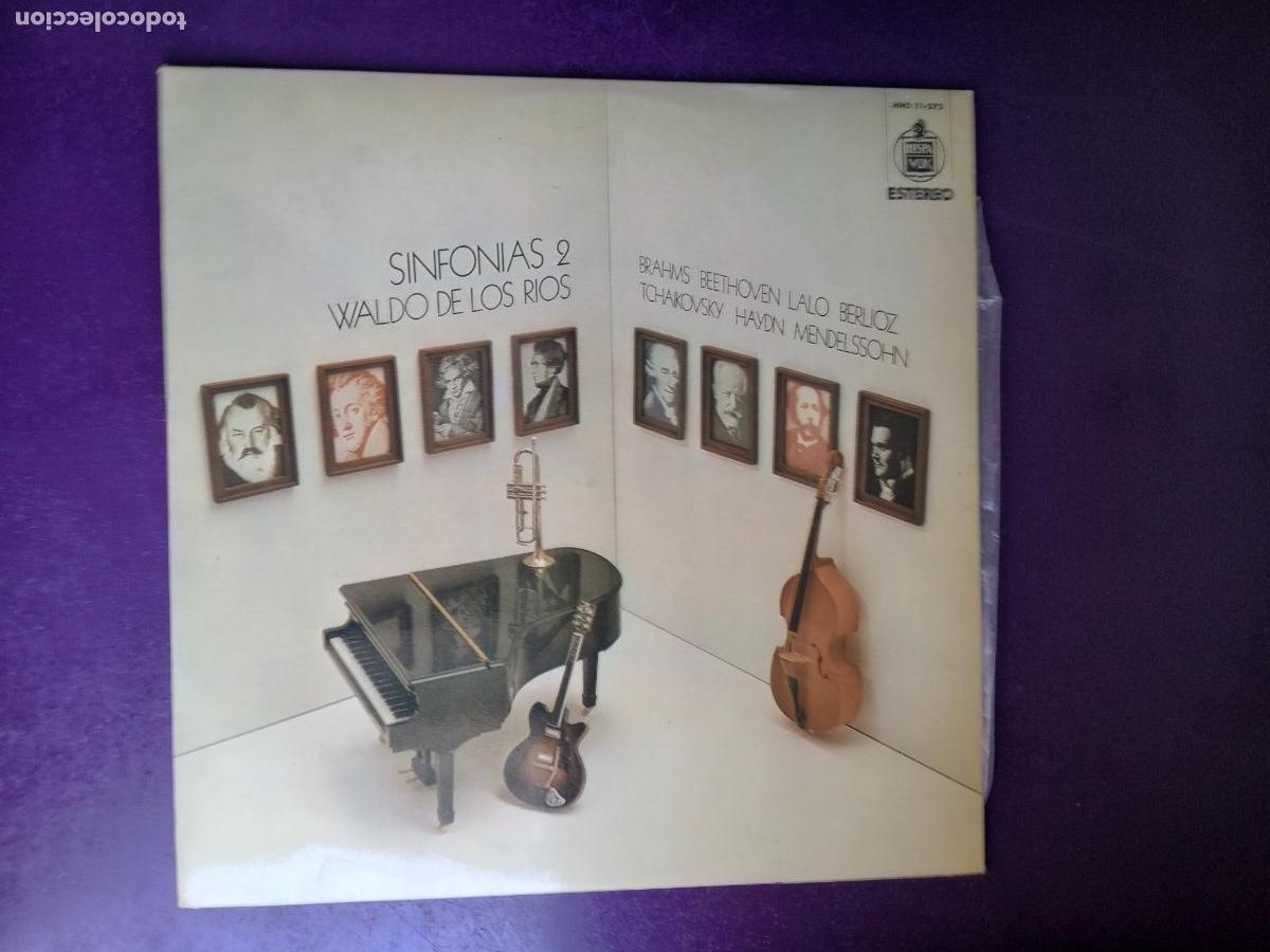 Discos de vinilo: Waldo De Los Rios &ndash; Sinfonias 2 - LP HISPAVOX 1974 - BRAHMS, BEETHOVEN, LALO, HAYDN, TCHAIKOVSKY, ET