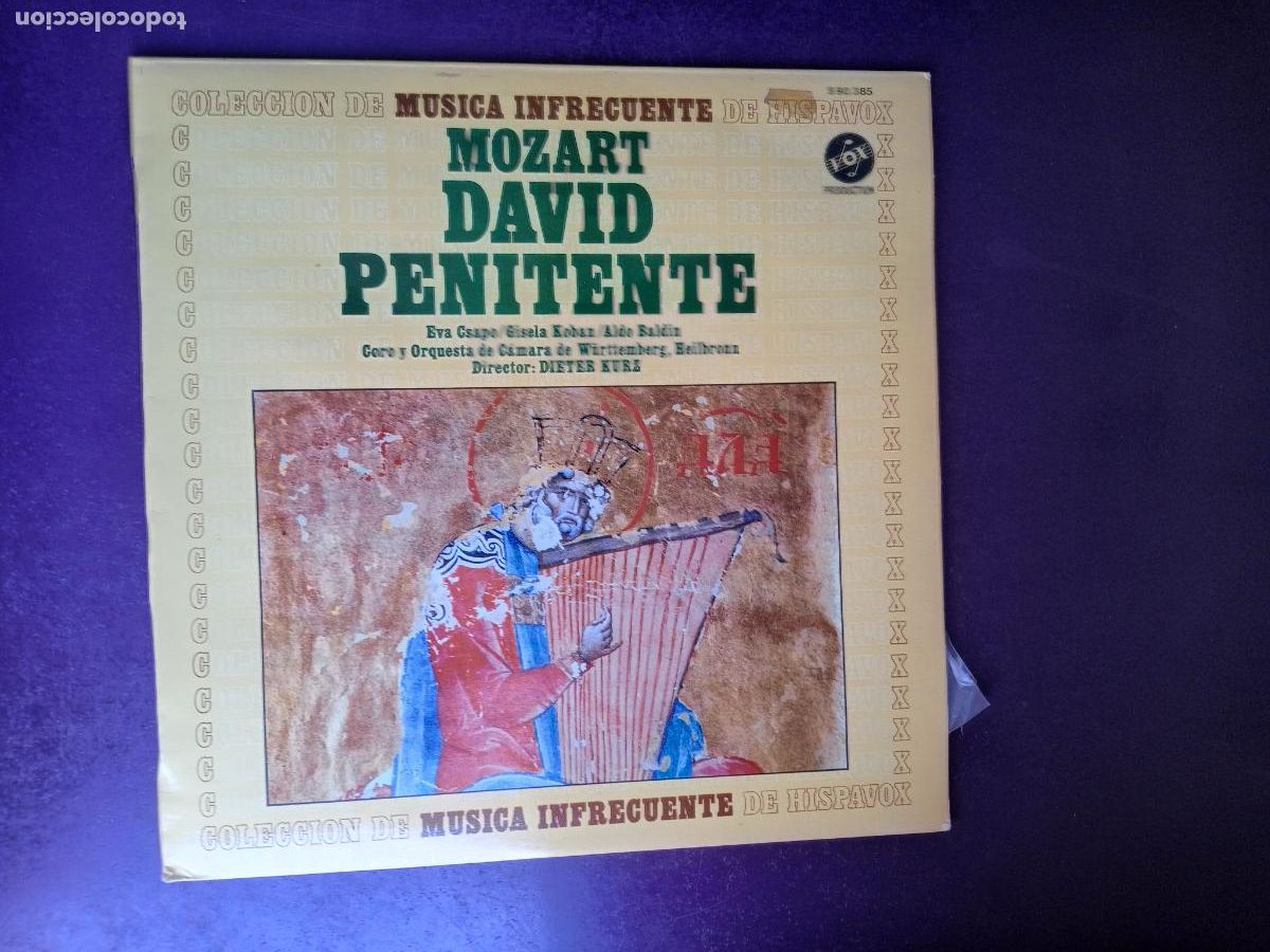 Discos de vinilo: MOZART - David Penitente, Cantata K469 - EVA CSAPO, ORQ CAMARA - LP HISPAVOX 1983 MUSICA INFRECUENTE