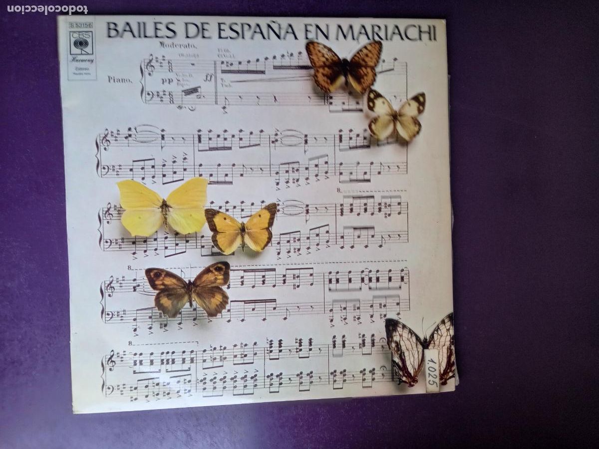 Discos de vinilo: Mariachi De Arcadio Elias &ndash; BAILES DE ESPANA EN MARIACHI - LP CBS 1972 - MARIACHI JALISCO PEPE VILLA