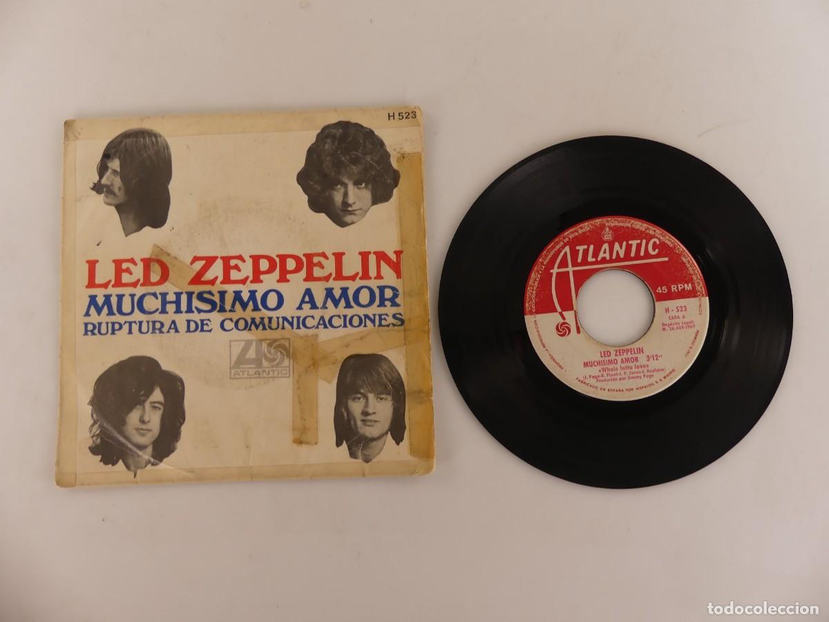 Discos de vinilo: SINGLE Led Zeppelin &ndash; Muchisimo Amor / Ruptura De Comunicaciones
