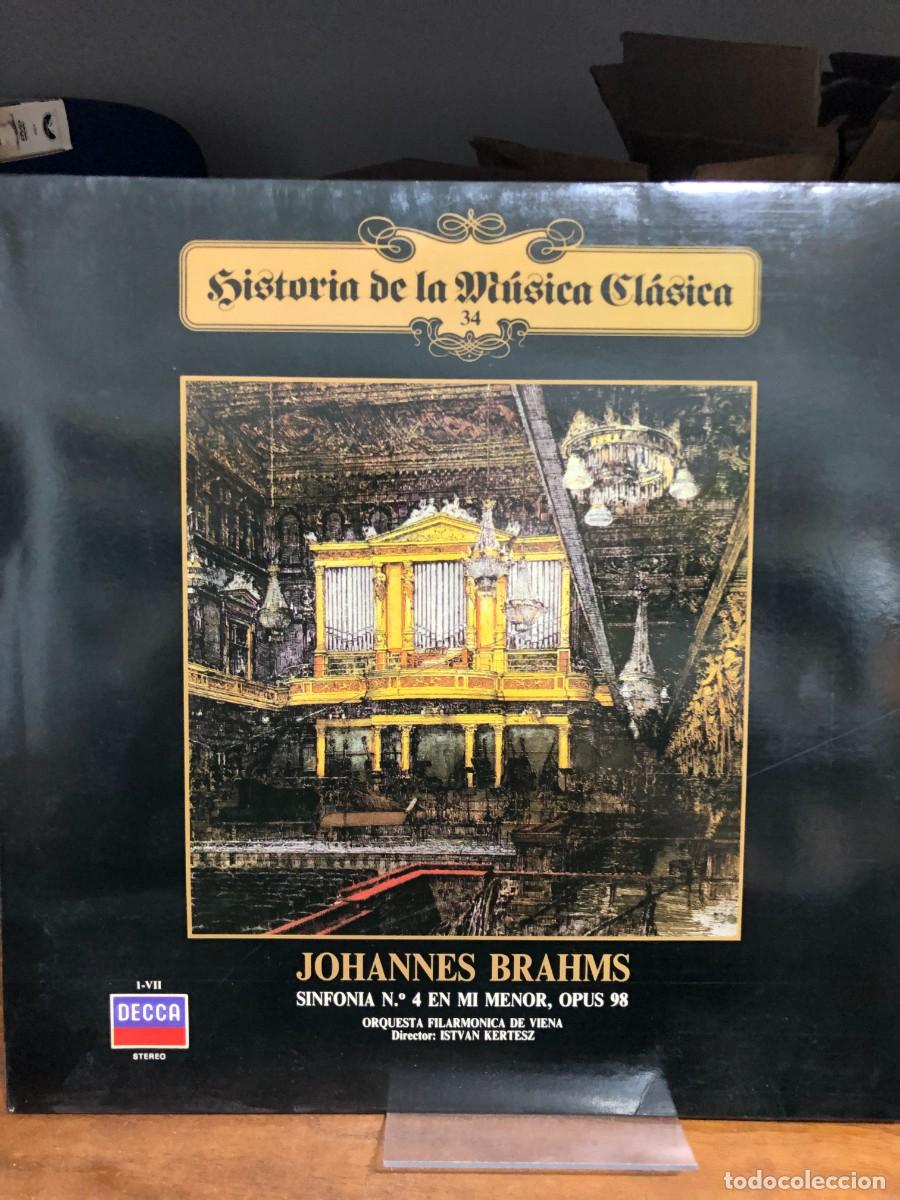 Discos de vinilo: Historia de la M&uacute;sica Cl&aacute;sica Vol. 34 Brahms: Sinfon&iacute;a N.&ordm; 4 J. Brahms