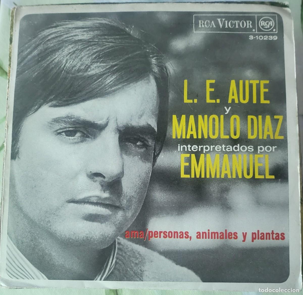 Discos de vinilo: Emmanuel single sello RCA Victor editado en Espa&ntilde;a a&ntilde;o 1967...