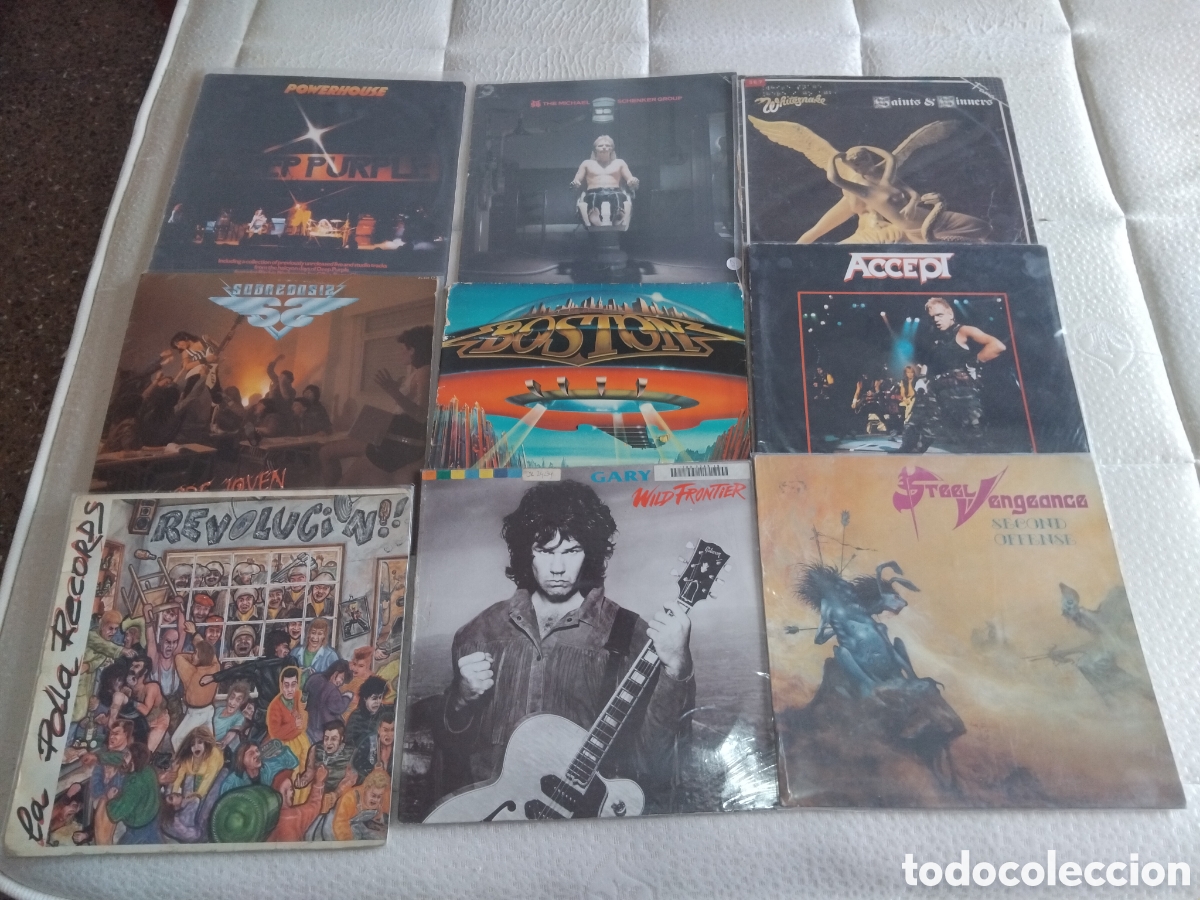 Discos de vinilo: CARATULAS LPS HEAVY METAL ( 6 EUROS LA UNIDAD).
