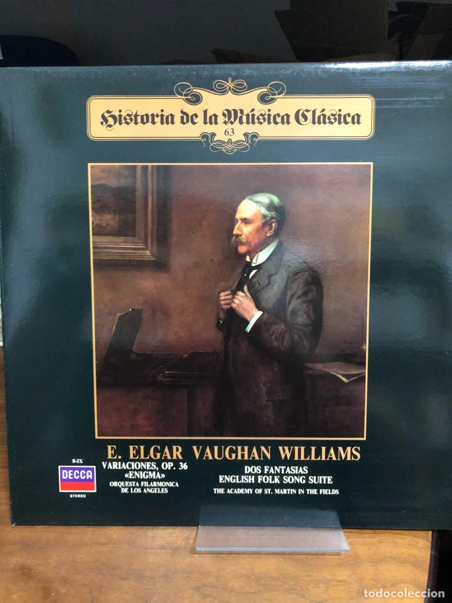 Discos de vinilo: Historia de la M&uacute;sica Cl&aacute;sica Vol. 63 E. Elgar / Vaughan Williams