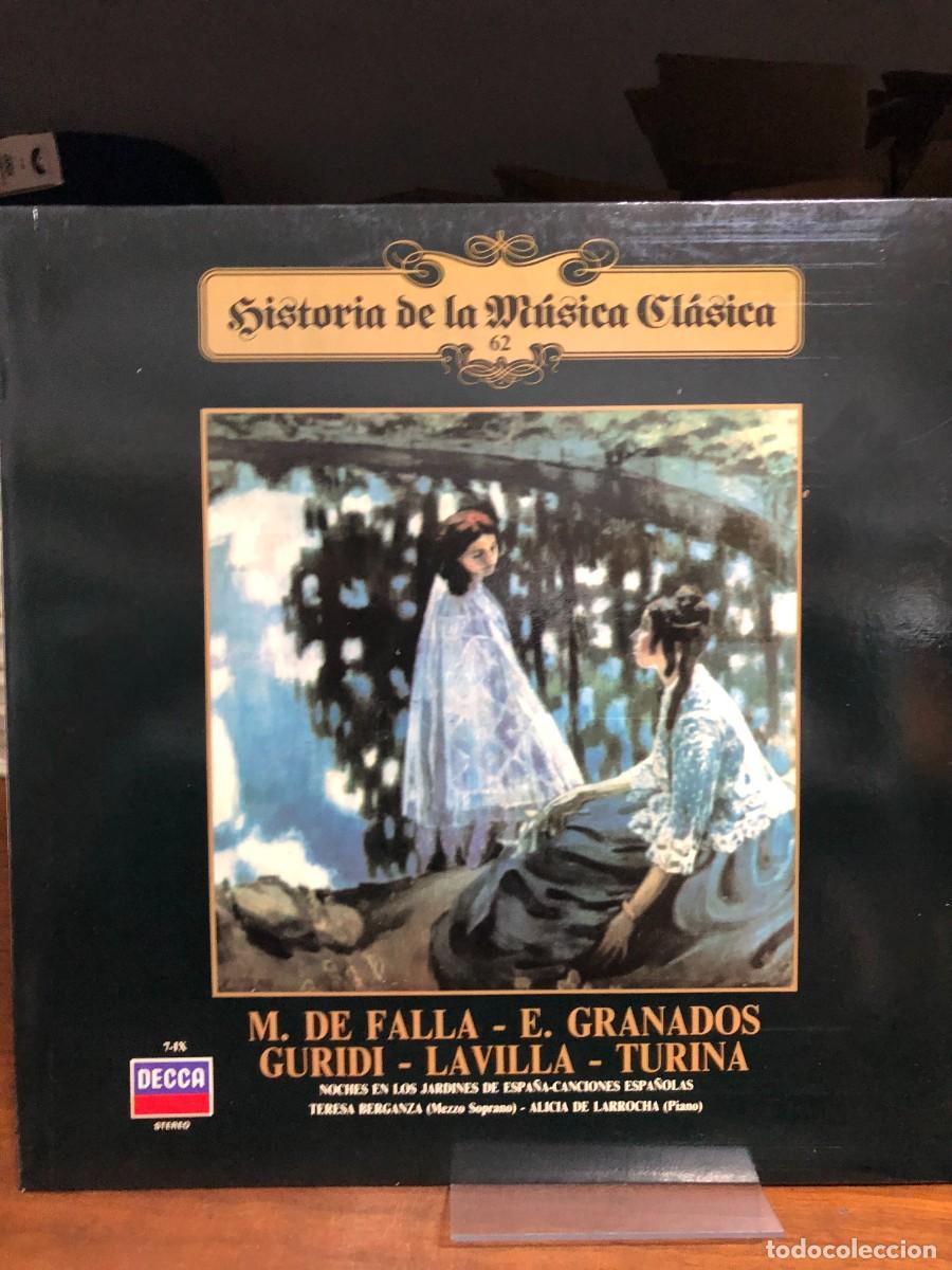Discos de vinilo: Historia de la M&uacute;sica Cl&aacute;sica Vol. 62 M. de Falla / E. Granados / Guridi / Lavilla / Turina
