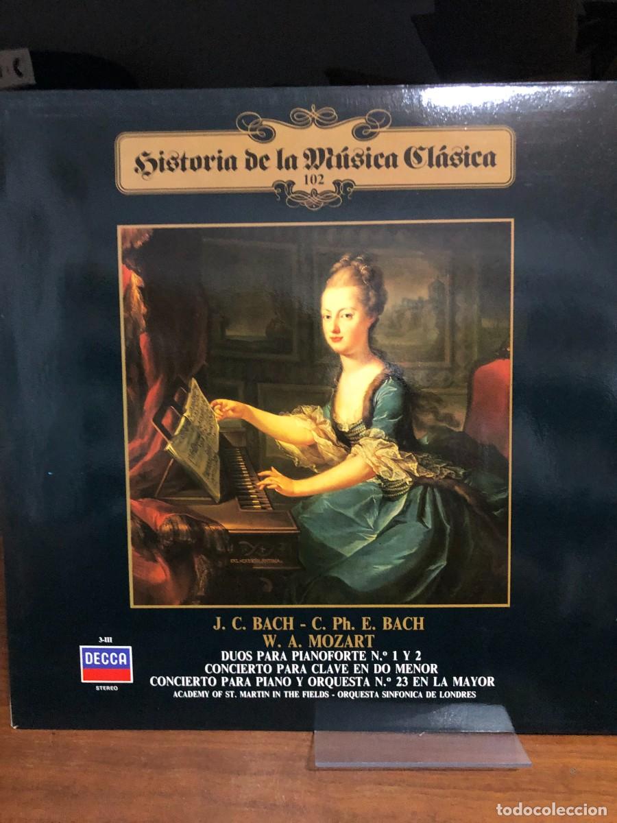 Discos de vinilo: Historia de la M&uacute;sica Cl&aacute;sica Vol. 102 J. C. Bach / C. Ph. E. Bach / W. A. Mozart