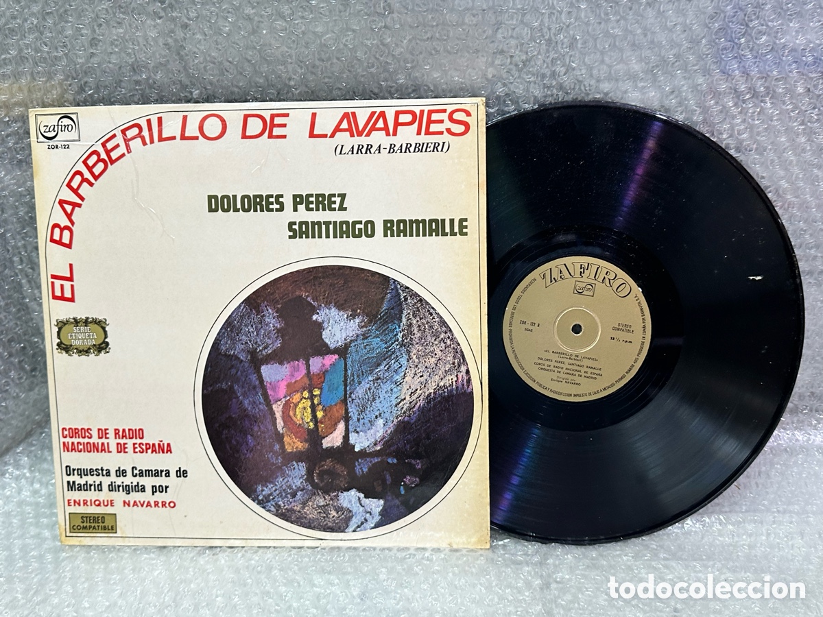 Disques de vinyle: Vinilo EL BARBERILLO DE LAVAPI&Eacute;S DOLORES PEREZ SANTIAGO RAMALLE