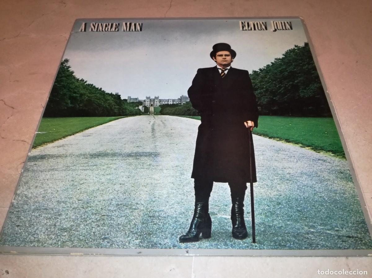 Discos de vinilo: ELTON JOHN-A SINGLE MAN-GATEFOLD-CONTIENE ENCARTE-ORIGINAL ESPA&Ntilde;OL 1978