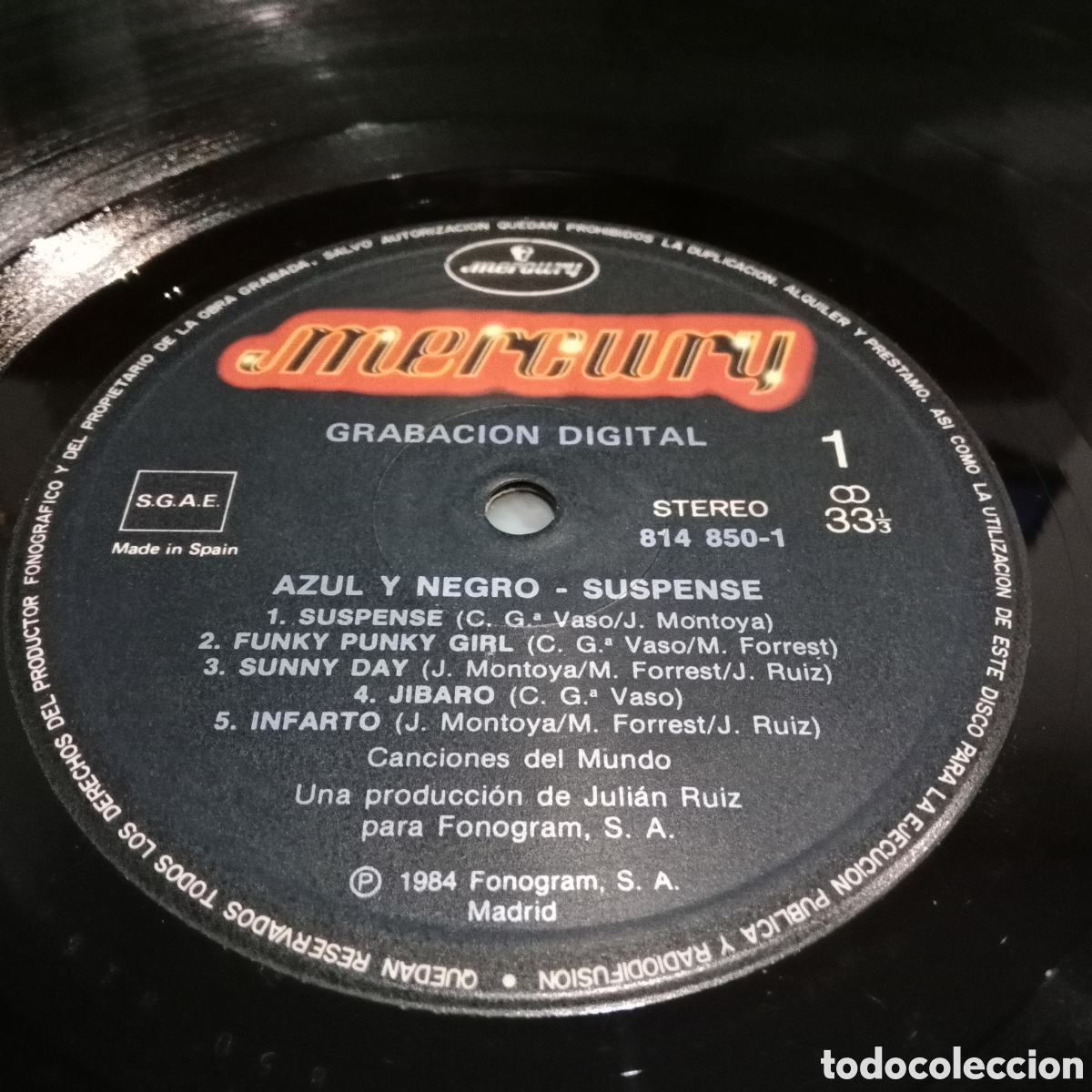 Discos de vinilo: AZUL Y NEGRO - SUSPENSE - LP GATEFOLD - Foto 6