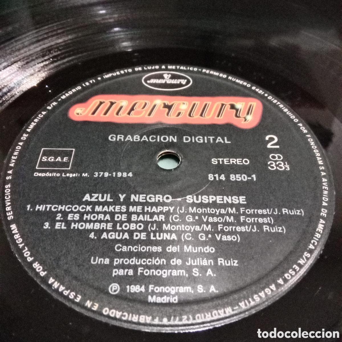 Discos de vinilo: AZUL Y NEGRO - SUSPENSE - LP GATEFOLD - Foto 7
