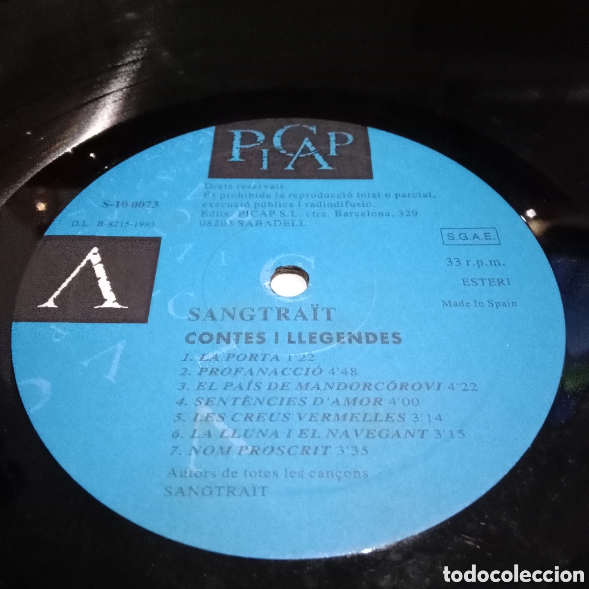 Discos de vinilo: SANGTRA&Iuml;T - CONTES I LLEGENDES - LP - Foto 6