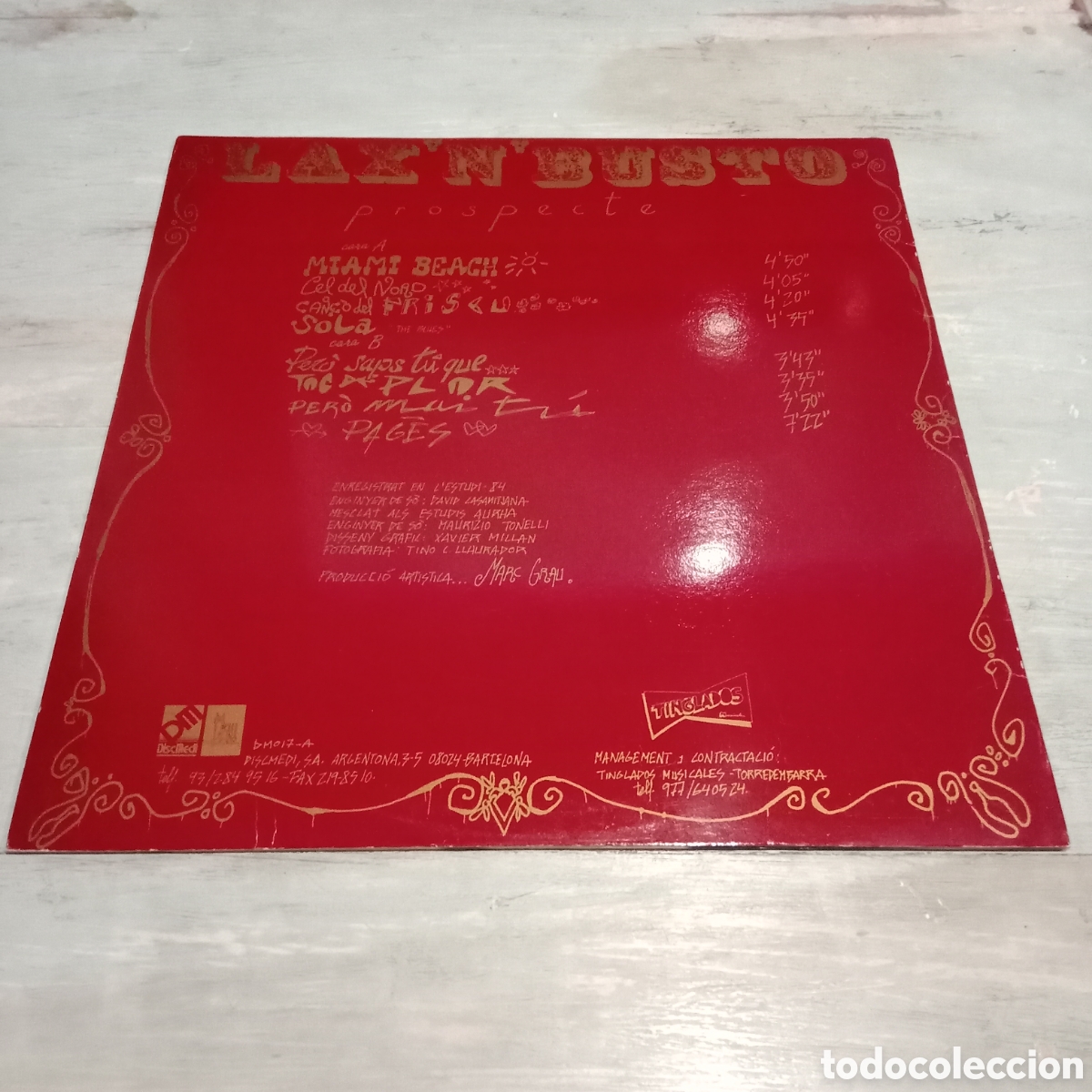 Discos de vinilo: LAXNBUSTO - PROSPECTE - LP - Foto 2