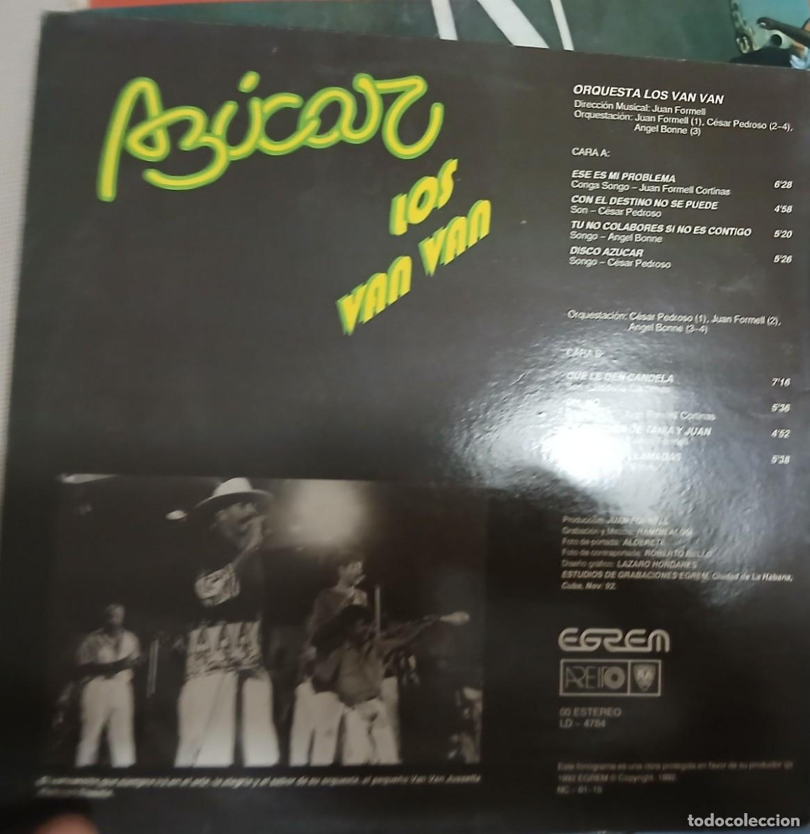 Discos de vinilo: Los Van Van &ndash; Az&uacute;car - LP 1992 - Foto 2