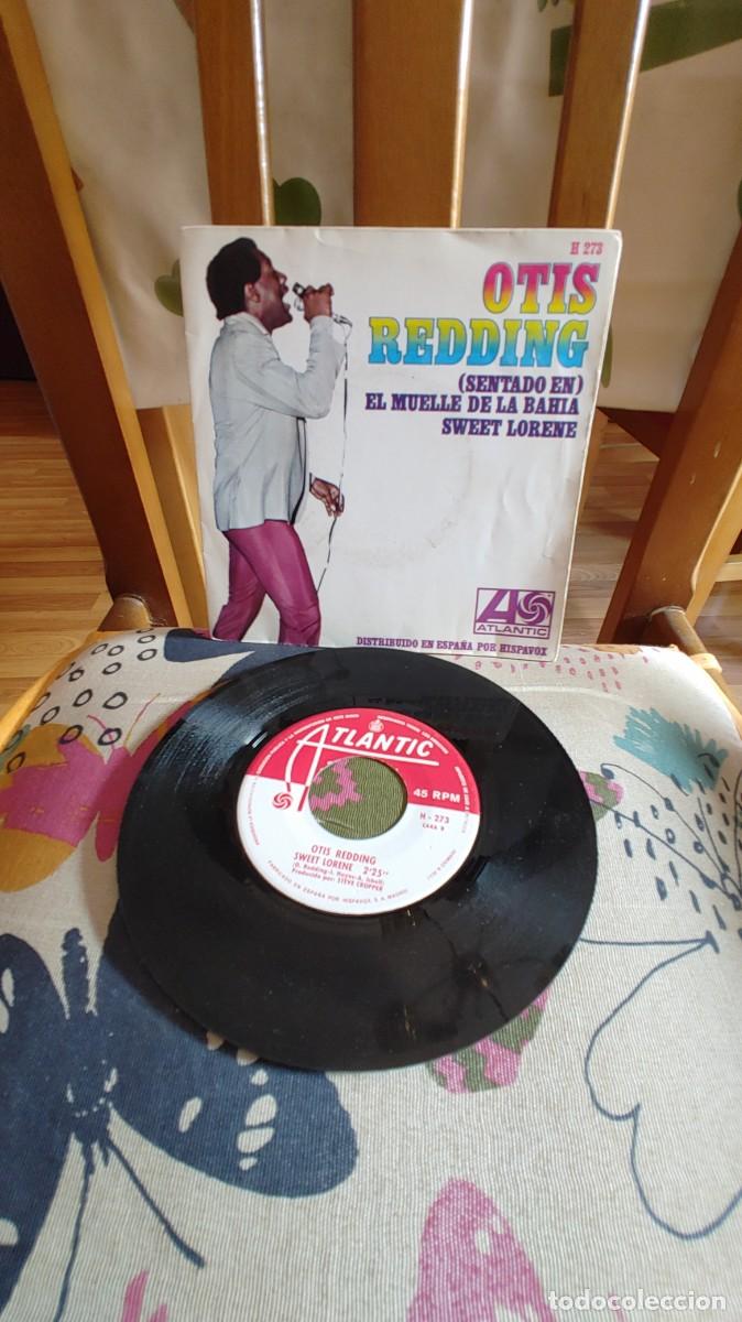 Discos de vinilo: OTIS REDDING-SINGLE SENTADO EN EL MUELLE DE LA BAHIA