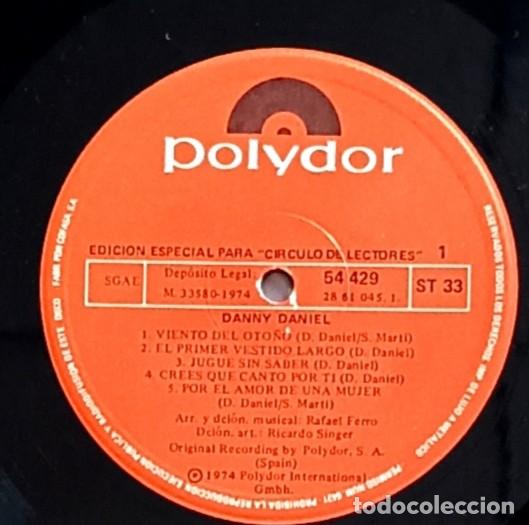 Discos de vinilo: DISCO LP DANNY DANIEL. CIRCULO DE LECTORES. POLYDOR - Foto 3