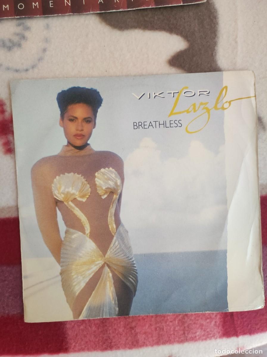 Discos de vinilo: Viktor lazlo - breathless (single 7&rdquo; 1987 - edici&oacute;n polydor) - Foto 1