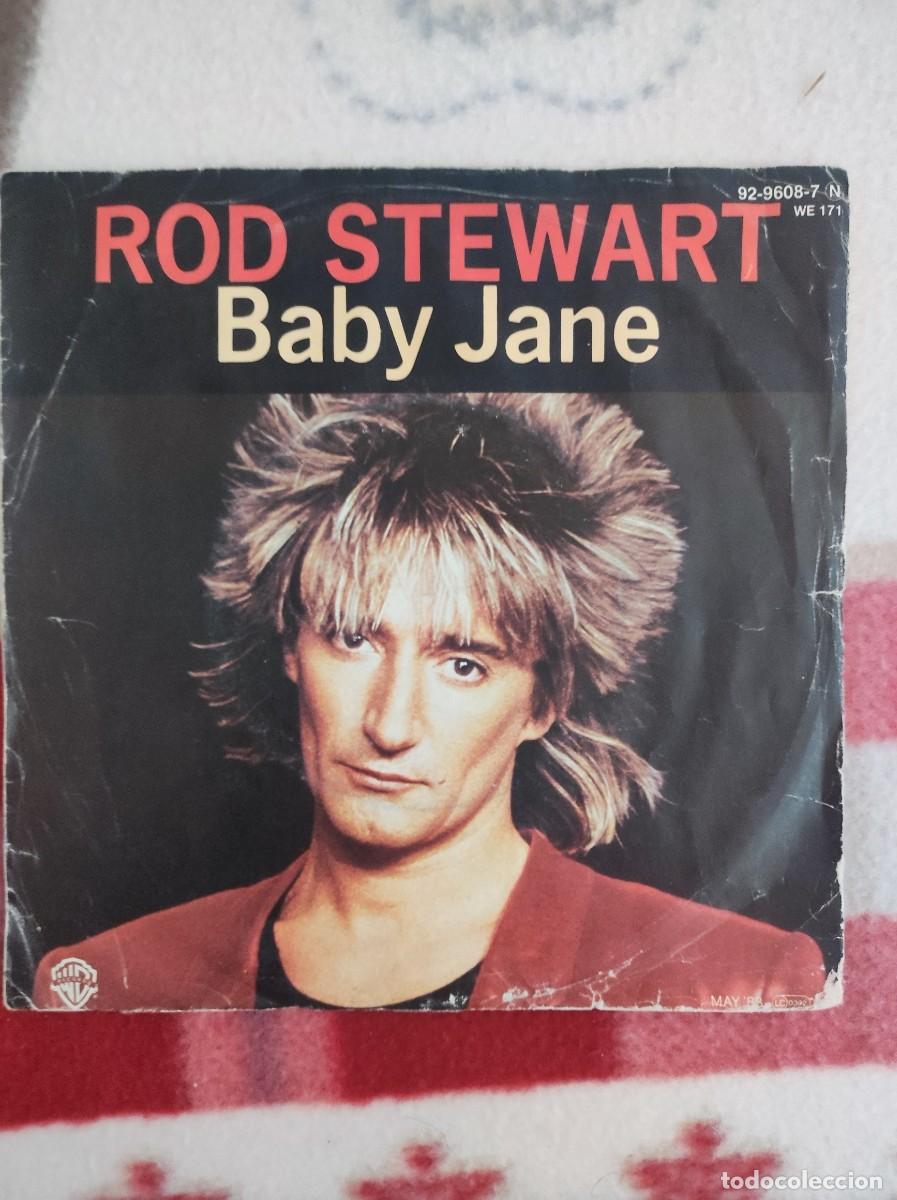 Disques de vinyle: Rod stewart - baby jane (single 7&rdquo; 1983 - edici&oacute;n warner bros 92-9608-7)