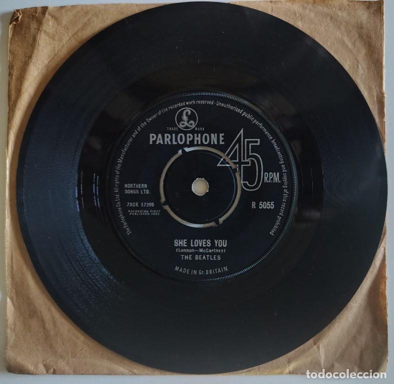 Discos de vinilo: The Beatles: She loves you/ I'll get you. Parlophone (R 5055), UK 1963 single