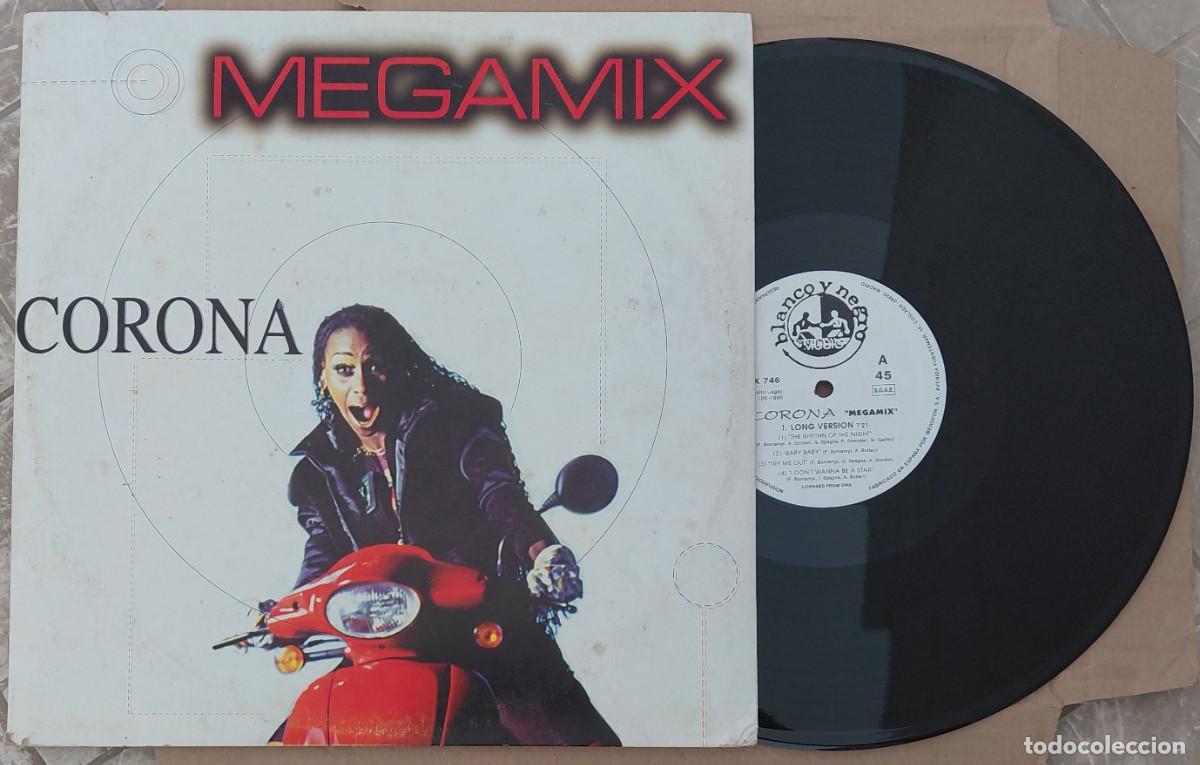 Discos de vinilo: CORONA MEGAMIX BLANCO Y NEGRO MUSIC 1996