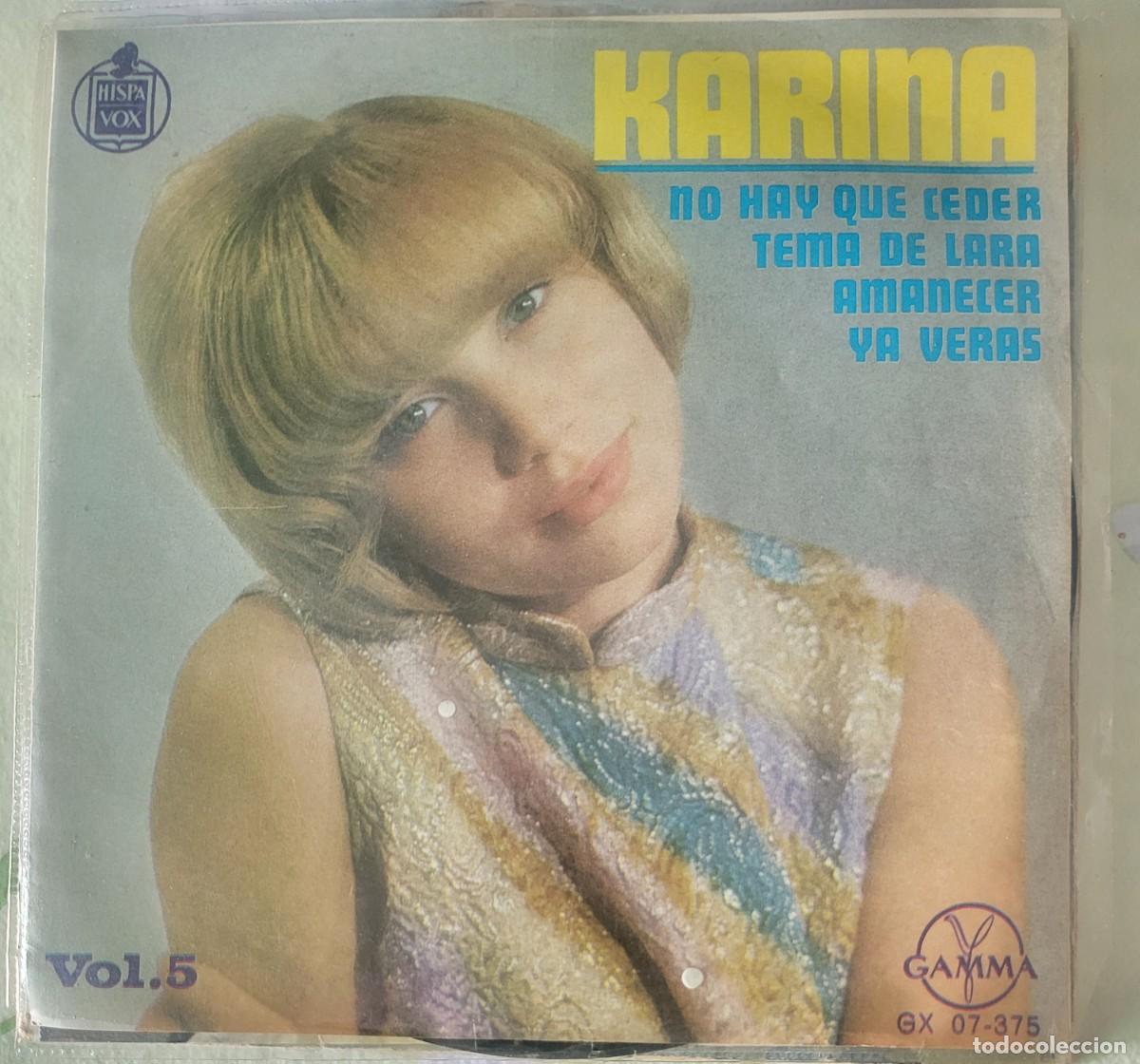 Discos de vinilo: Karina Vol.5 Ep sello Gamma editado en M&eacute;xico...