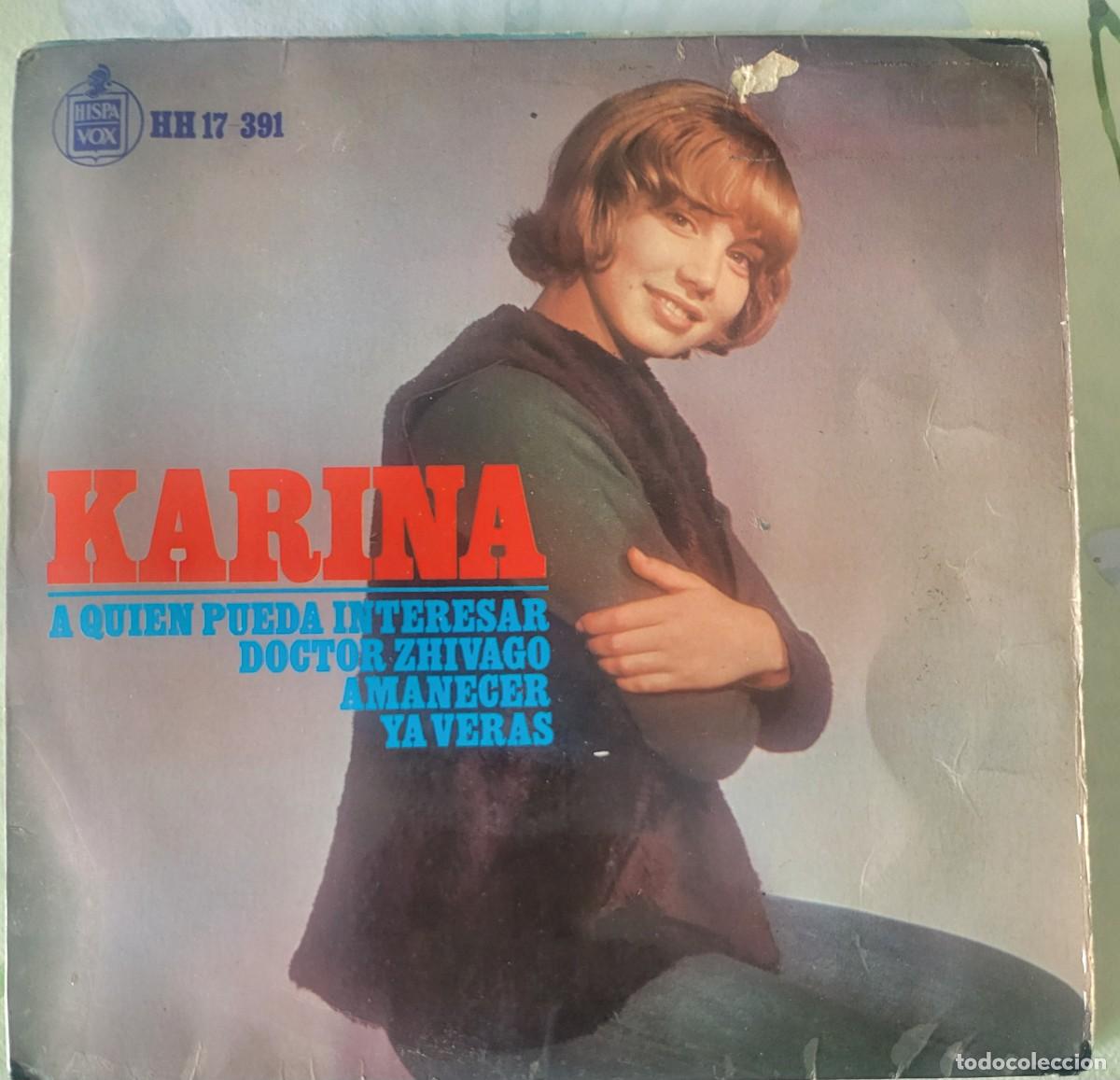 Discos de vinilo: Karina Ep sello Hispavox editado en Espa&ntilde;a a&ntilde;o 1966...
