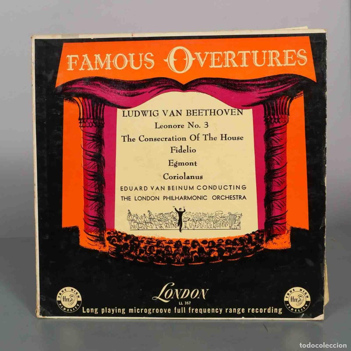 Discos de vinilo: LP. Famous Overtures - Ludwig van Beethoven - Eduard van Beinum Conducting The London Philharmonic