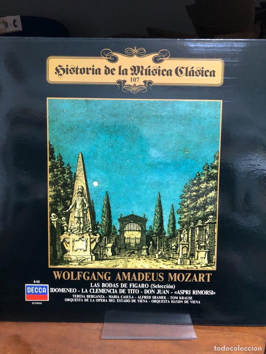 Discos de vinilo: W. A. Mozart: Selecci&oacute;n de Las Bodas de F&iacute;garo, Don Juan, Idomeneo... T. Berganza, T. Krause / Orq.