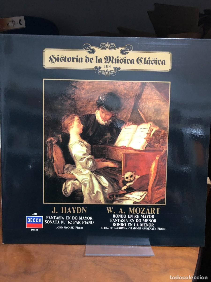 Discos de vinilo: J. Haydn / W. A. Mozart: Fantas&iacute;as, Rondas y Sonatas para piano Alicia de Larrocha, Vladimir Ashkena