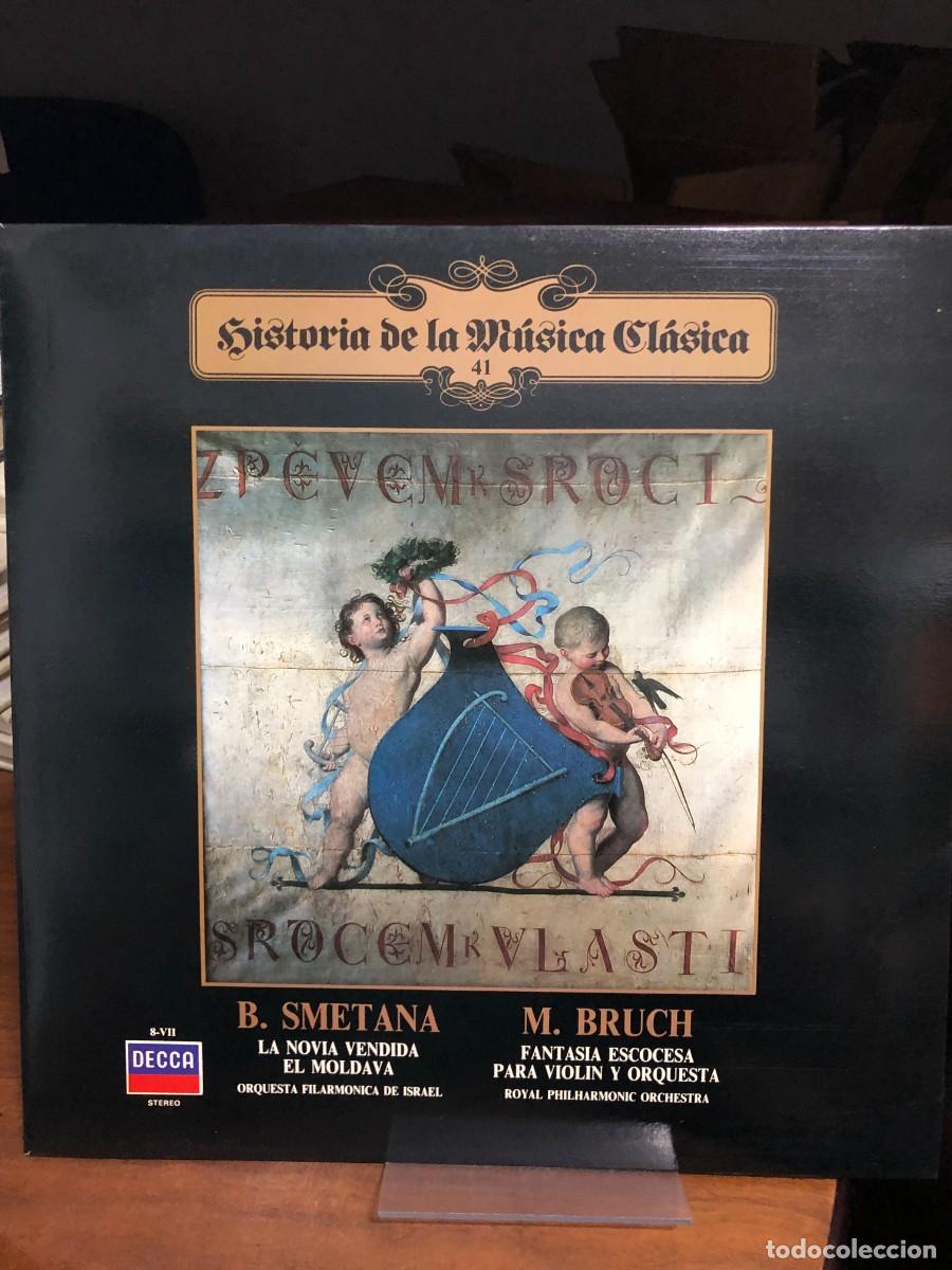 Discos de vinilo: B. Smetana / M. Bruch: La novia vendida, El Moldava / Fantas&iacute;a Escocesa Orquesta Filarm&oacute;nica de Isra