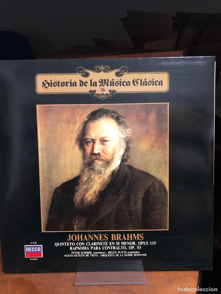 Discos de vinilo: Johannes Brahms: Quinteto con Clarinete en Si Menor, Op. 115 / Rapsodia para Contralto, Op. 53 Peter