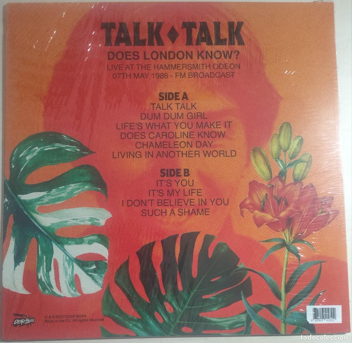 Discos de vinilo: Talk Talk-Does London Know 2023-Nm - Foto 2
