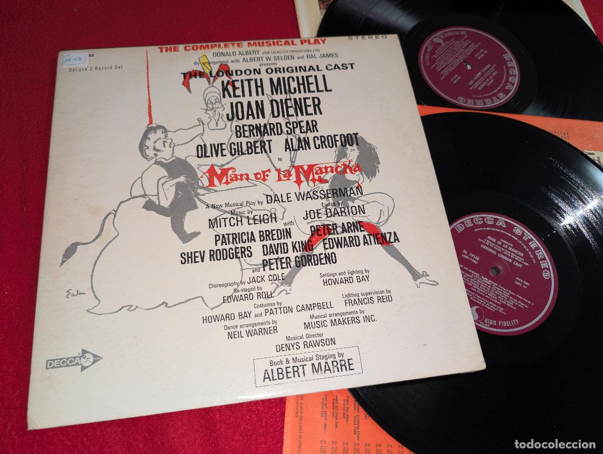 Discos de vinilo: MAN OF LA MANCHA QUIJOTE BSO OST musical Keith Michell+Diener++ 2LP 1968 Decca USA US gatefold