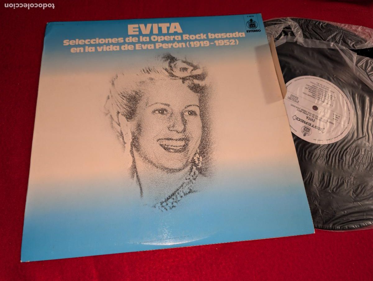 Discos de vinilo: EVITA opera rock Eva Peron BSO OST musical 1919-1952 ANDREW LLOYD WEBBER LP 1977 Hispavox SPAIN