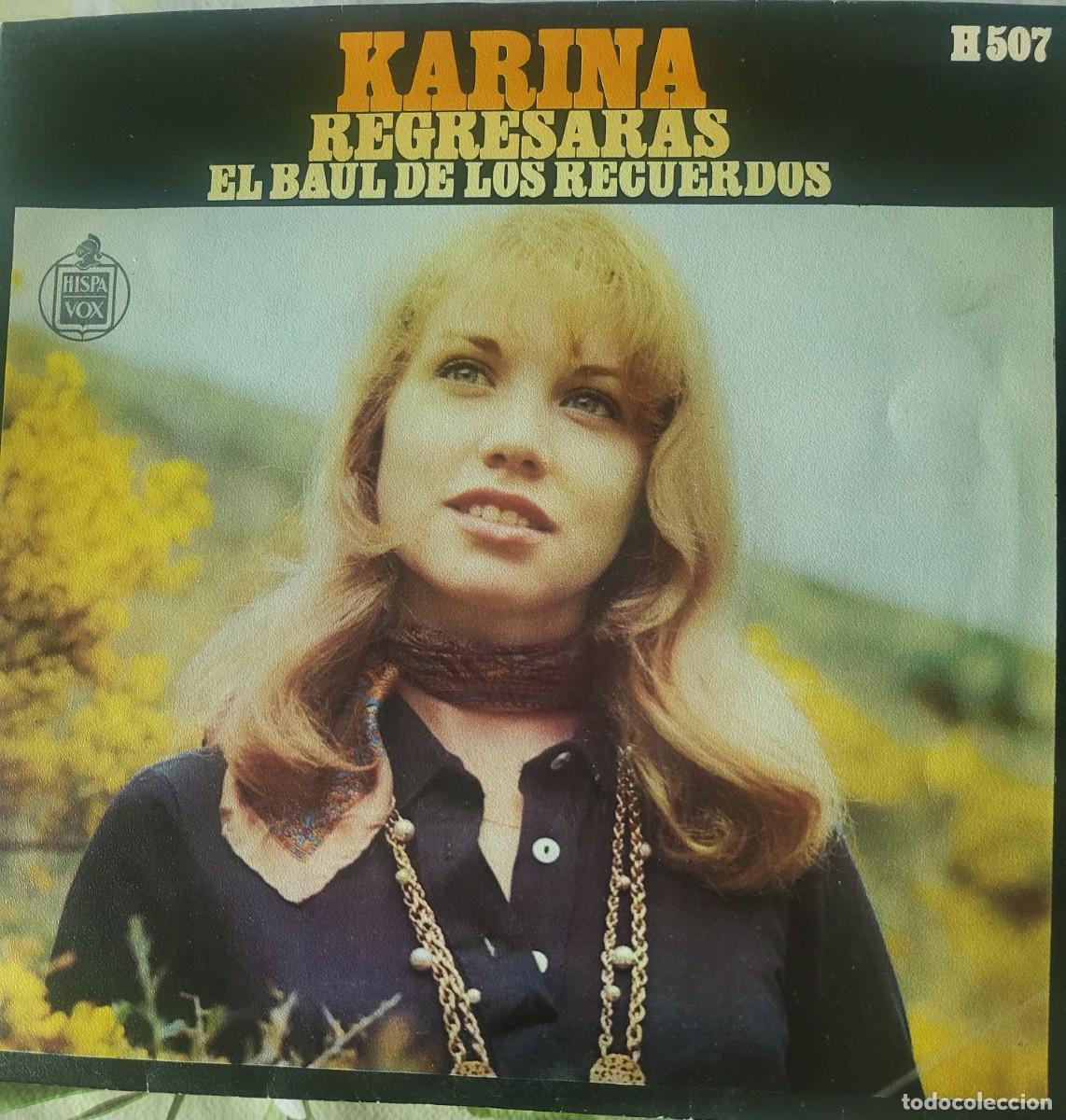 Discos de vinilo: Karina single sello Hispavox editado en Espa&ntilde;a a&ntilde;o 1969...